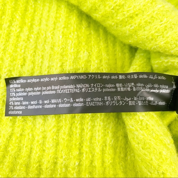 New Zara Neon Green Lime Sweater (Sz: S) - Picture 9 of 11